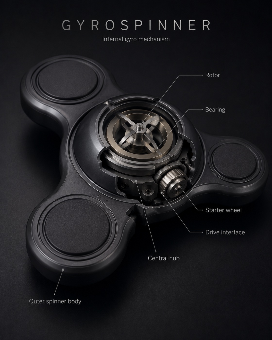 Product visualisation of the GyroSpinner